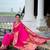 rani pink soft paithani style silk blend with zari weaving meenakari saree with blouse
