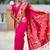 rani pink soft paithani style silk blend with zari weaving meenakari saree with blouse