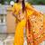 yellow soft paithani style silk blend with zari weaving meenakari saree with blouse