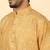 silk blend jacquard paisley beige kurta
