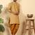 silk blend jacquard paisley beige kurta