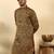 silk blend jacquard paisley black kurta