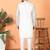 ethnic cotton silk embroidered thread work cream kurta