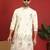 ethnic cotton silk multi embroidered detailed daman work cream kurta