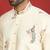 ethnic cotton silk multi embroidered detailed daman work cream kurta