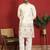 ethnic cotton silk multi embroidered detailed daman work cream kurta