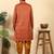 silk blend jacquard paisley maroon kurta