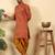 silk blend jacquard paisley maroon kurta