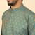 silk blend jacquard paisley blue kurta