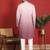 ethnic ombre cotton silk embroidered thread work mauve kurta