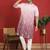 ethnic ombre cotton silk embroidered thread work mauve kurta