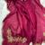 Rani Pink Color hand cutdana khatli Work Silk Blend Saree