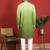 ethnic ombre cotton silk embroidered thread work green kurta