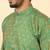 silk blend jacquard paisley green kurta