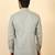 foil printed grey roll-up sleeves short kurta