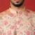 silk floral printed peach kurta