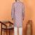 silk jacquard embroidered woven design mauve kurta