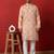 silk floral printed peach kurta