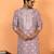 silk jacquard embroidered woven design mauve kurta