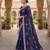 women's  silk blend with zari embroidery party wear saree