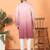 cotton silk ombre mirror work mauve kurta