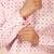 foil printed pink roll-up sleeves short kurta