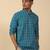  cotton teal blue short kurta