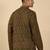 olive green paisley  cotton short kurta