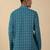  cotton teal blue short kurta