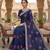 women's  silk blend with zari embroidery party wear saree