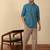 cotton teal blue short kurta
