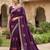 women's  silk blend with zari embroidery party wear saree