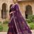 women's  silk blend with zari embroidery party wear saree