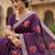 women's  silk blend with zari embroidery party wear saree