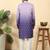 ombre printed mandarin collar straight mauve kurta 