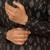 cotton blend printed black roll-up sleeves short kurta