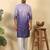 ombre printed mandarin collar straight mauve kurta 