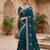 women's vichitra silk with zari embroidery party wear saree