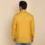 cotton blend solid mustard short kurta