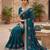 women's vichitra silk with zari embroidery party wear saree