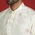cotton silk printed cream knee length kurta