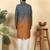 ombre printed mandarin collar straight mustard kurta 