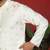 cotton silk printed cream knee length kurta