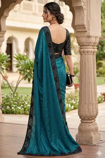 women's rangoli silk saree with detachable sleeve fancy saree