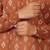 cotton blend printed rust roll-up sleeves short kurta