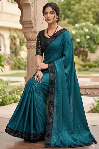 women's rangoli silk saree with detachable sleeve fancy saree