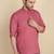cotton blend solid coral short kurta