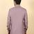 cotton blend solid mauve short kurta