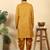 silk blend jacquard paisley mustard kurta