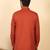 cotton blend solid orange short kurta